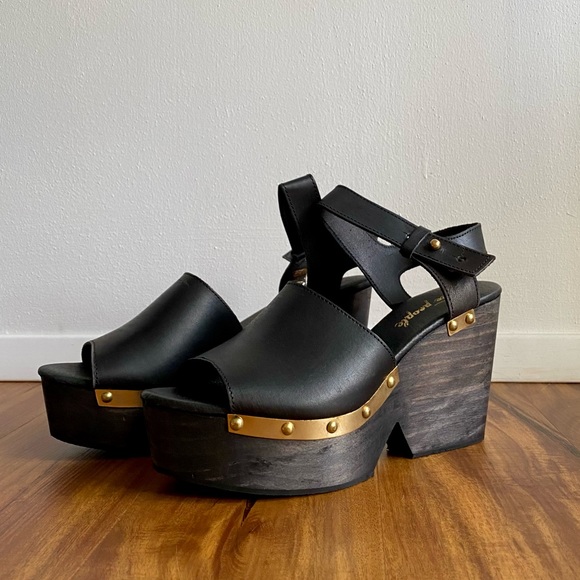 Free People Shoes - NWT Free People Open-toe Clog with Brass Hardware